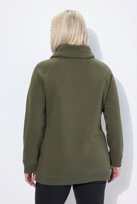 Sweatshirt, weiter Stehkragen, Taschen, Raglan-Langarm