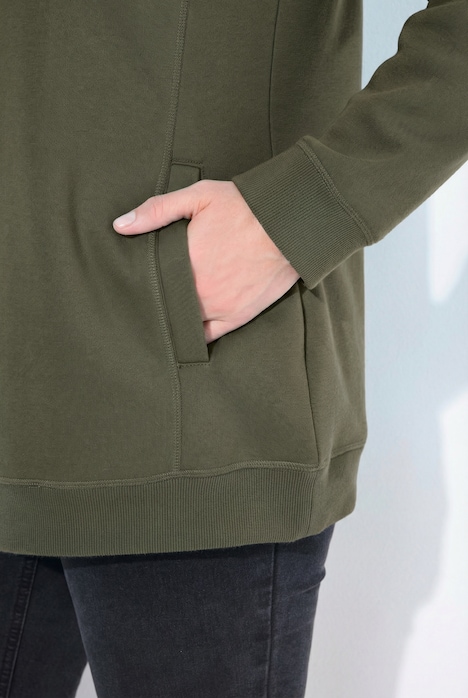 Sweatshirt, weiter Stehkragen, Taschen, Raglan-Langarm