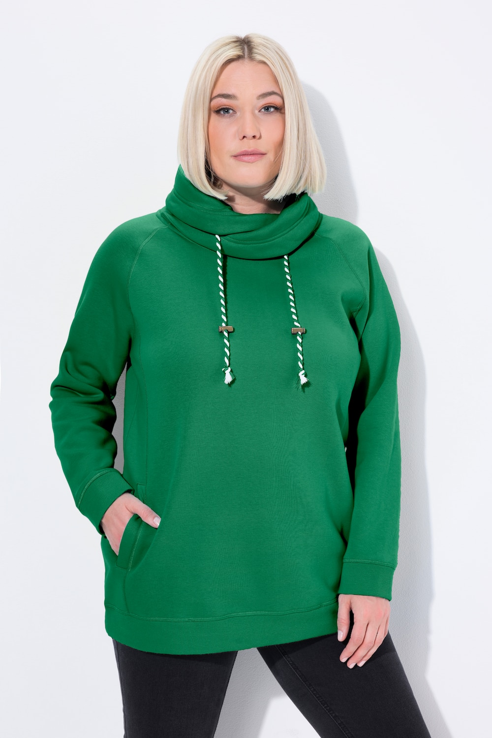 Große Größen Sweatshirt, Damen, grün, Größe: 66/68, Baumwolle, Ulla Popken