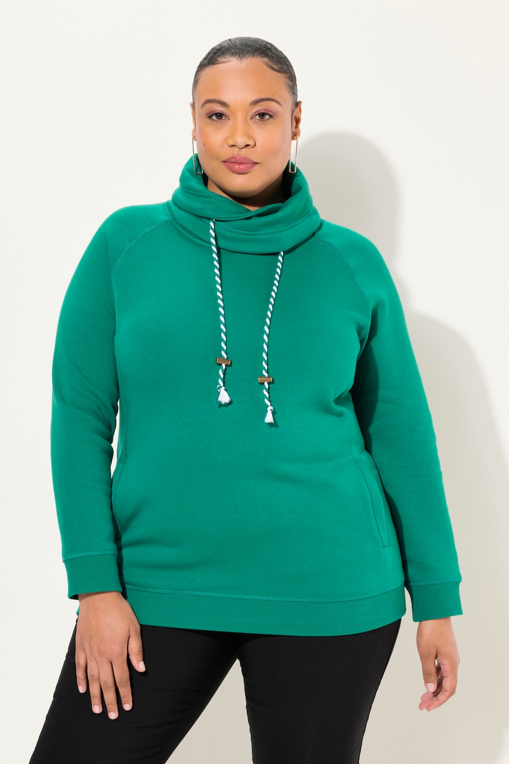 Große Größen Sweatshirt, Damen, grün, Größe: 66/68, Baumwolle, Ulla Popken