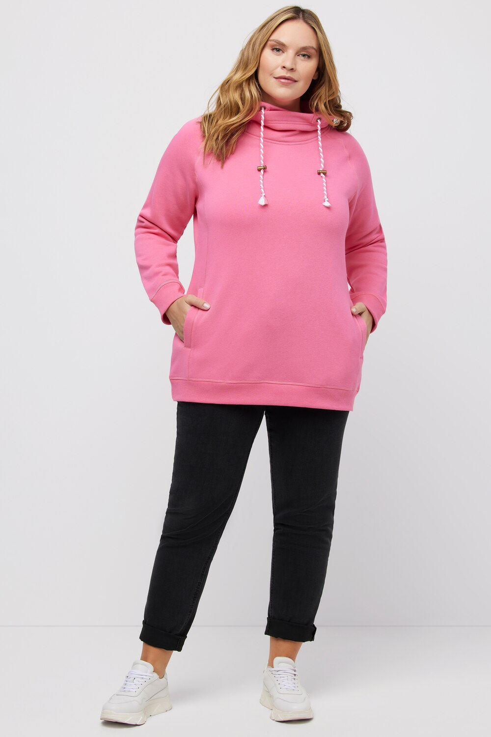 Grote Maten sweatshirt, Dames, roze, Maat: 58/60, Katoen/Polyester, Ulla Popken