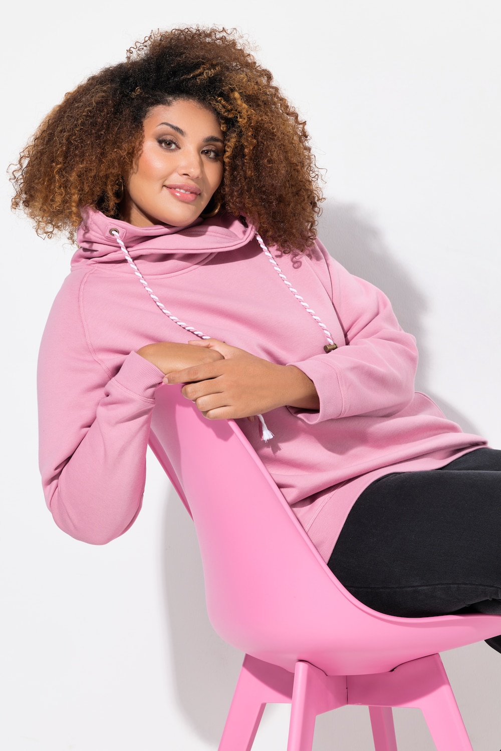 Sweatshirt, weiter Stehkragen, Taschen, Raglan-Langarm