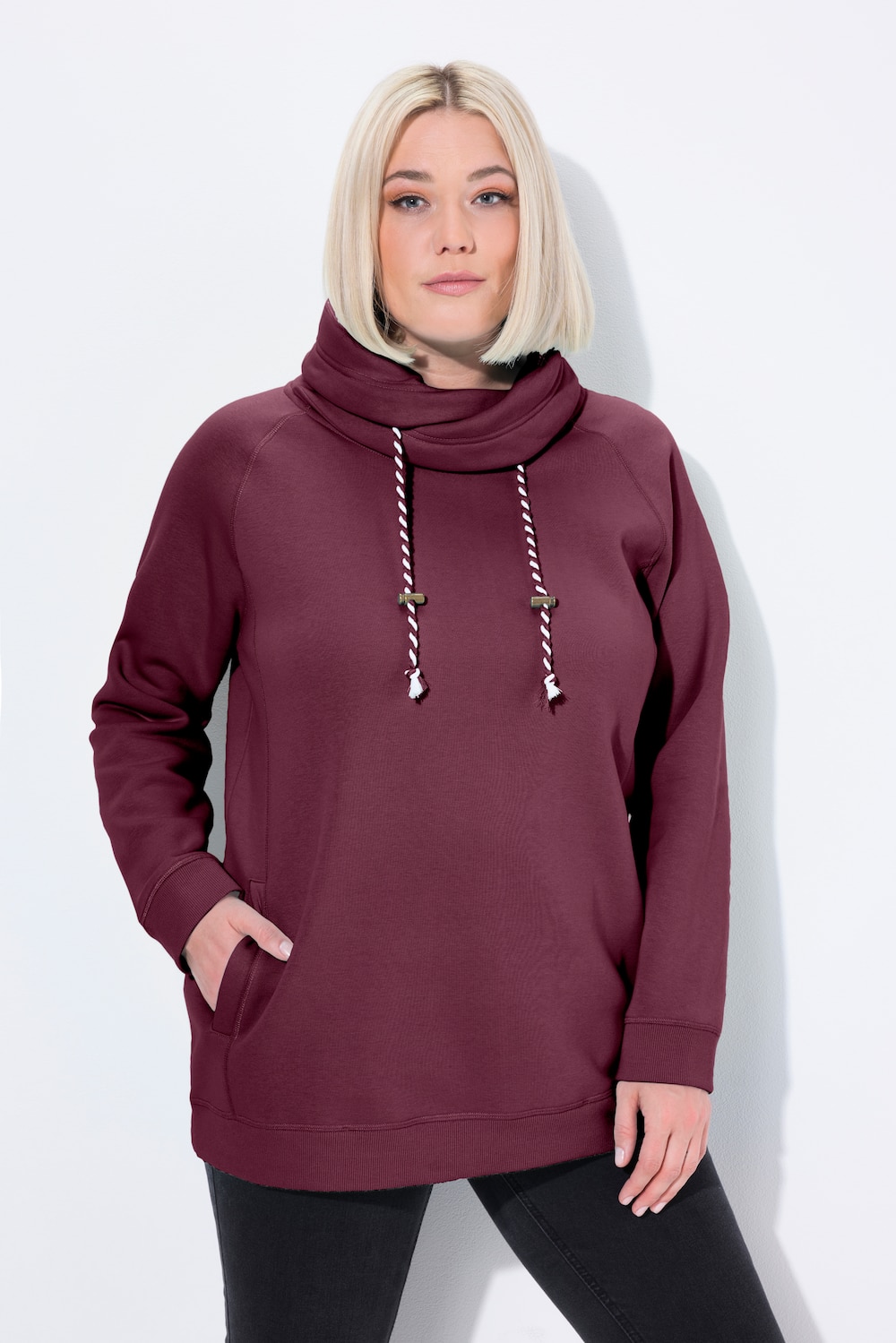 Große Größen Sweatshirt, Damen, lila, Größe: 66/68, Baumwolle, Ulla Popken