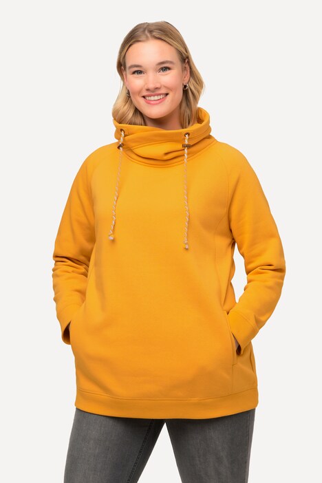 Sweatshirt, weiter Stehkragen, Taschen, Raglan-Langarm