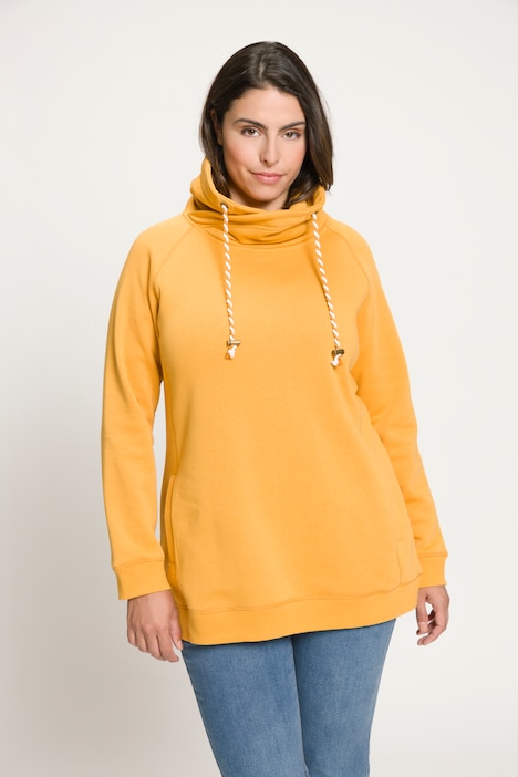 Sweatshirt, weiter Stehkragen, Taschen, Raglan-Langarm