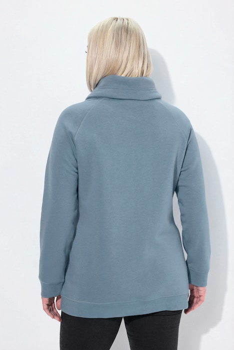 Sweatshirt, weiter Stehkragen, Taschen, Raglan-Langarm