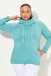 Drawstring Collar Long Sleeve Sweatshirt