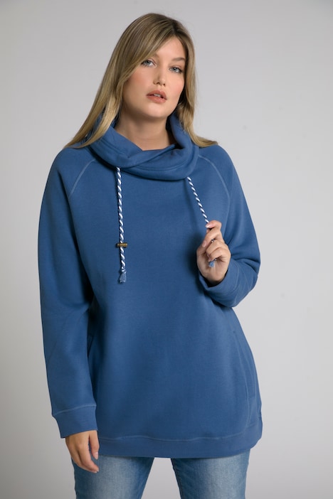 Sweatshirt, weiter Stehkragen, Taschen, Raglan-Langarm