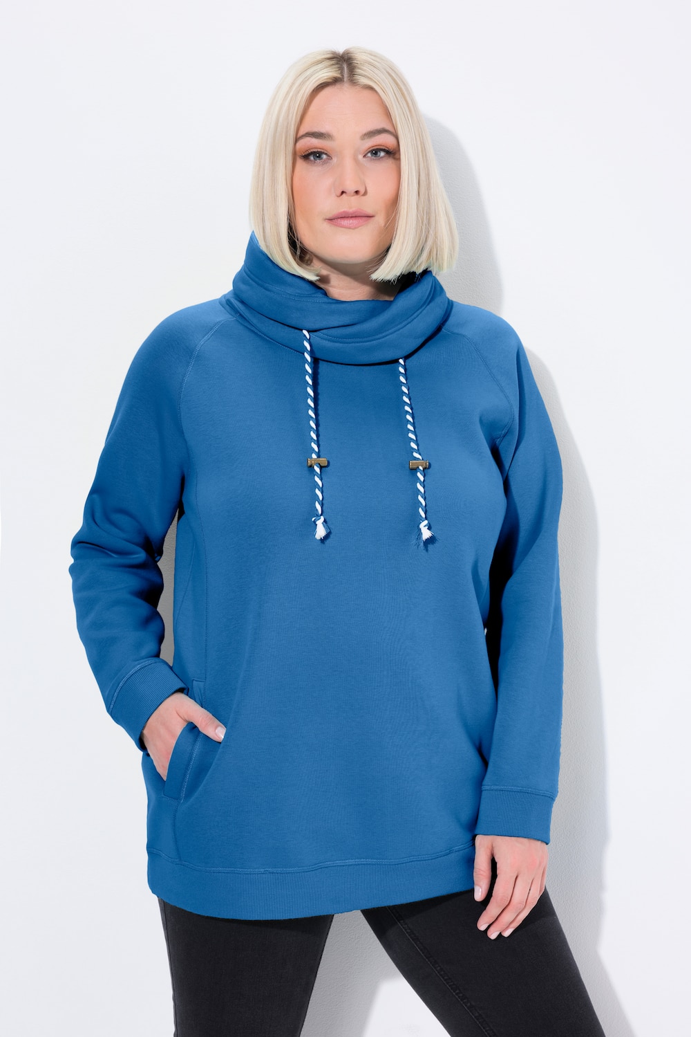 Große Größen Sweatshirt, Damen, blau, Größe: 58/60, Baumwolle, Ulla Popken