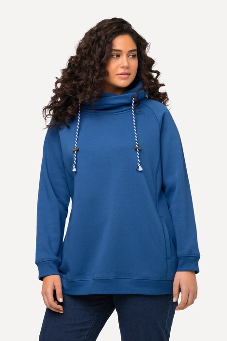 Sweatshirt, weiter Stehkragen, Taschen, Raglan-Langarm
