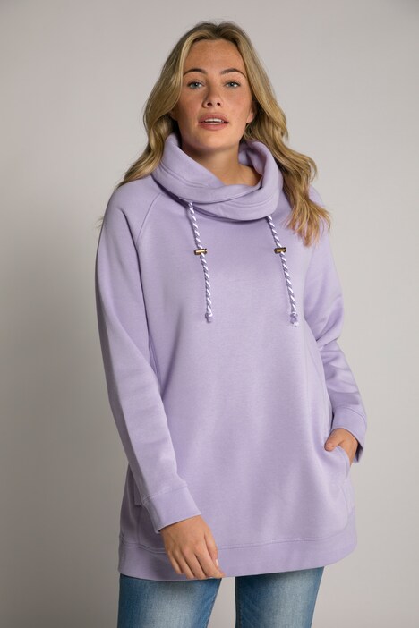 Sweatshirt, weiter Stehkragen, Taschen, Raglan-Langarm