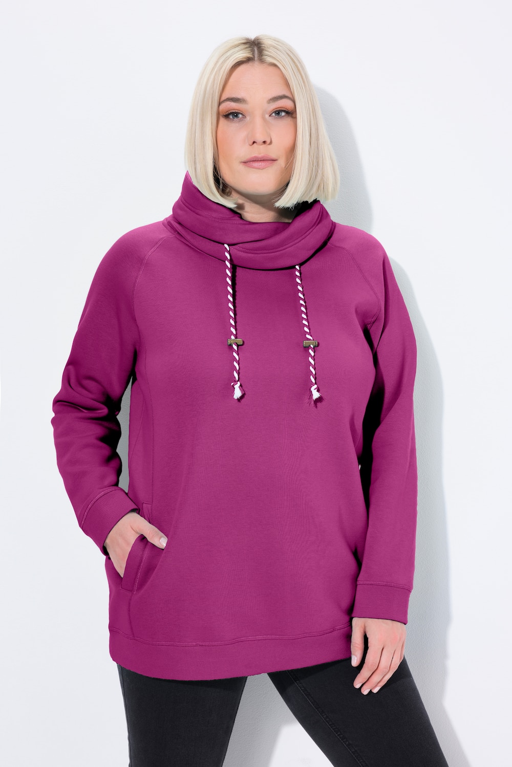 Große Größen Sweatshirt, Damen, lila, Größe: 66/68, Baumwolle, Ulla Popken