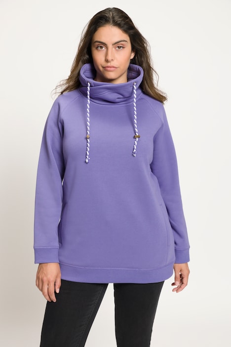 Sweatshirt, weiter Stehkragen, Taschen, Raglan-Langarm