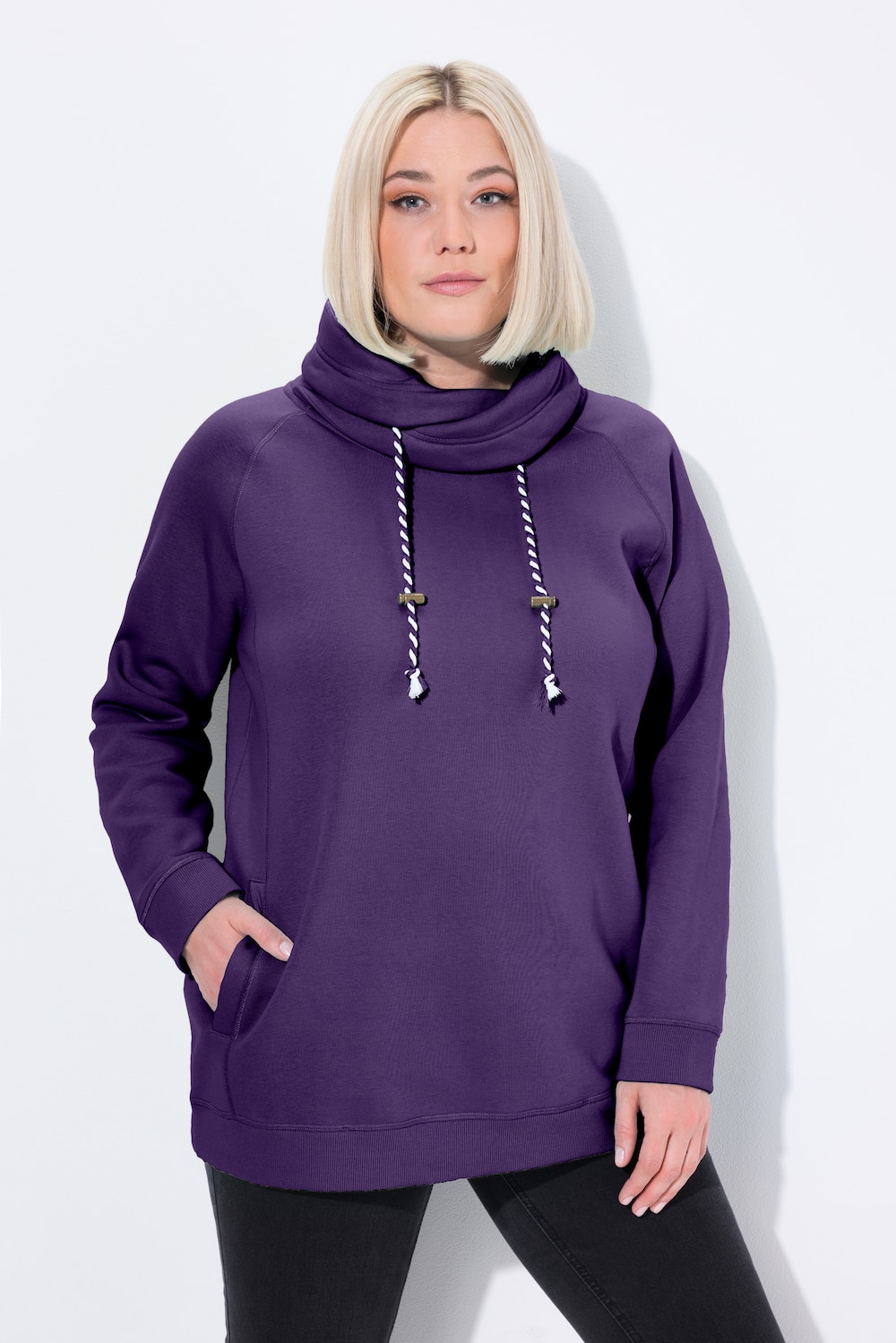 Große Größen Sweatshirt, Damen, lila, Größe: 66/68, Baumwolle, Ulla Popken