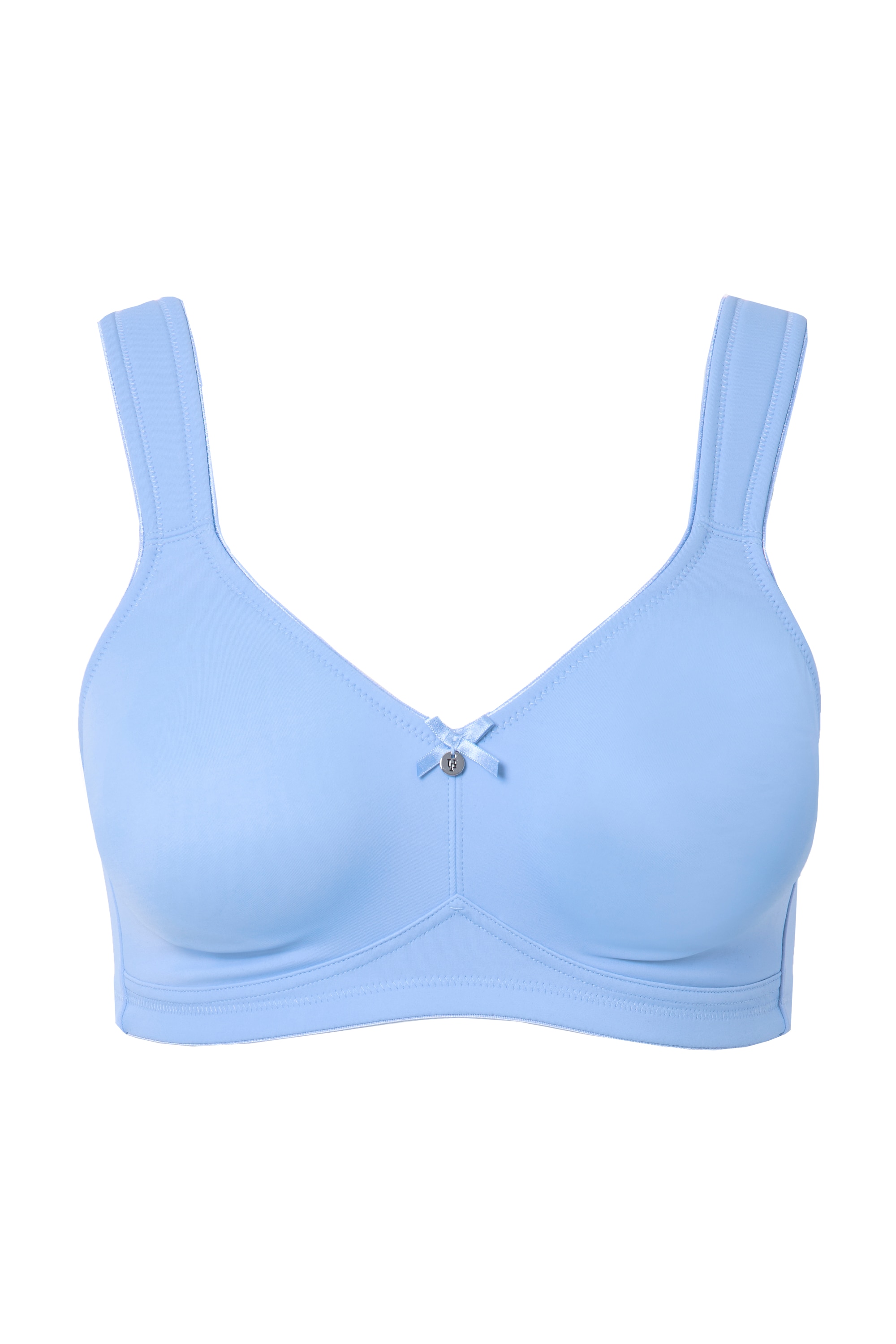 Ulla Popken Damen große Größen BH ohne Bügel Mikrofaser breite Träger 714155