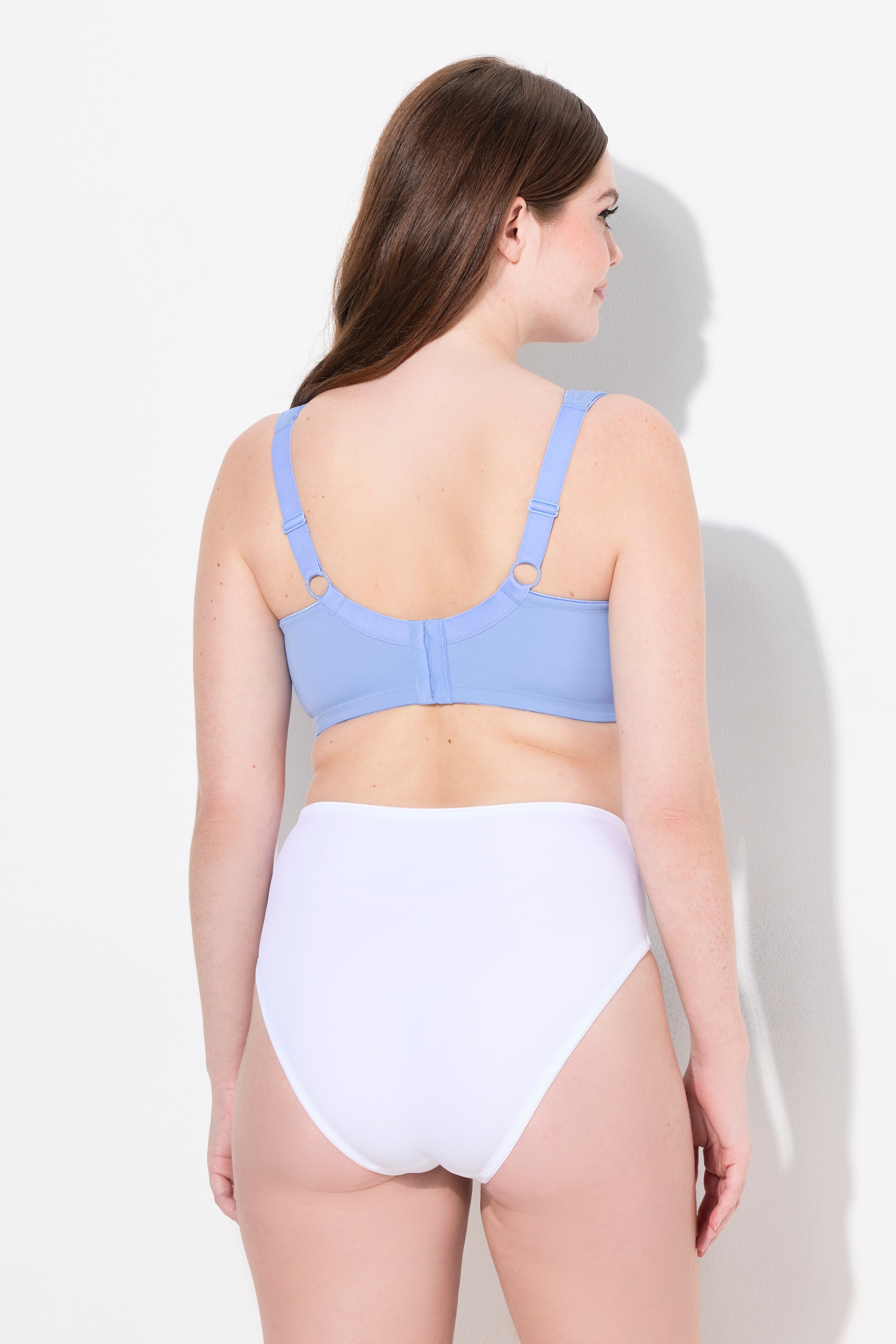 Ulla Popken Damen große Größen BH ohne Bügel Mikrofaser breite Träger 714155