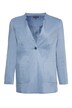 Notch Collar Linen Blend Stretch Blazer