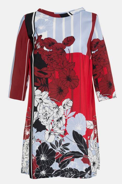 Longtunika, Blüten, Streifen, Rollkragen, selection