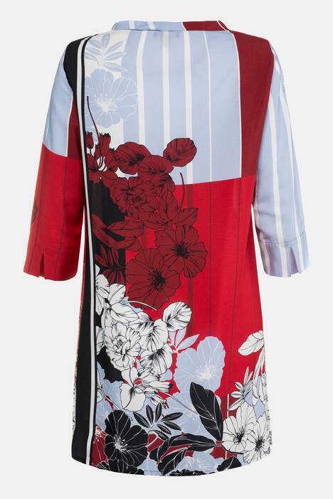 Longtunika, Blüten, Streifen, Rollkragen, selection