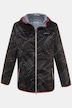 Abstract Print Hooded Zip Rain Jacket