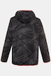 Abstract Print Hooded Zip Rain Jacket