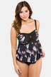 Geometric Print Sweetheart Neckline Adjustable Strap Tankini