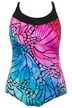 Colorful Butterfly Print Lined Swimsuit