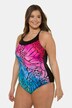 Colorful Butterfly Print Lined Swimsuit