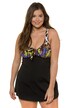 Mix Animal Top Print Skirted Swimsuit