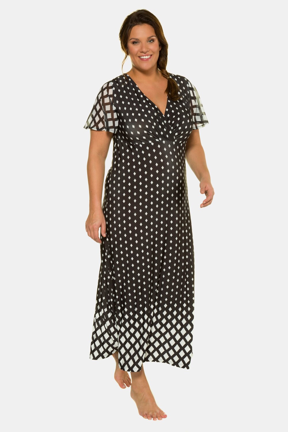Grote Maten strandjurk, Dames, zwart, Maat: 54/56, Polyester, Ulla Popken Grote Maten strandjurk, Dames, zwart, Maat: 54/56, Polyester, Ulla Popken