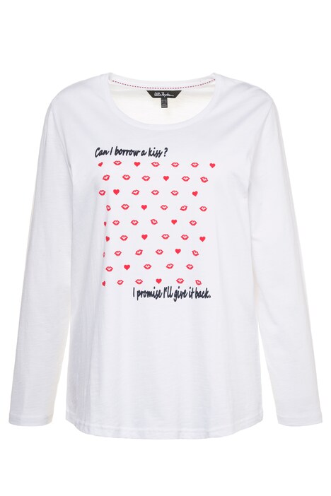 Can I Borrow A Kiss Round Neck Long Sleeve Tee