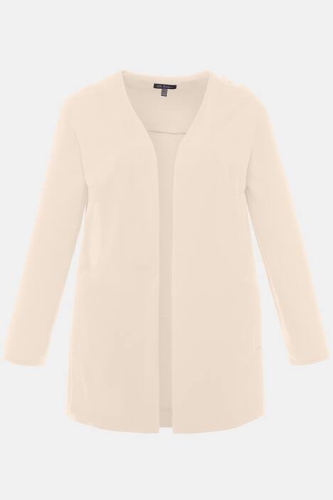 Soutache Trim Open Front Blouse Jacket