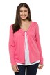 Embroidered V-Neck Tie Cotton Knit Jacket