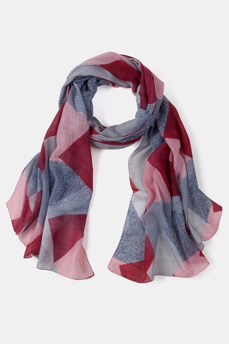 Schal, geometrisches Patchmuster, extralang