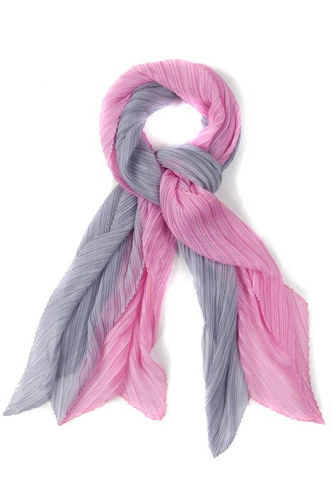 Two Tone Pink Grey Crinkle Scarf