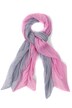 Two Tone Pink Grey Crinkle Scarf
