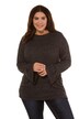 Tulip Sleeve Gathered Side Stretch Sweatshirt