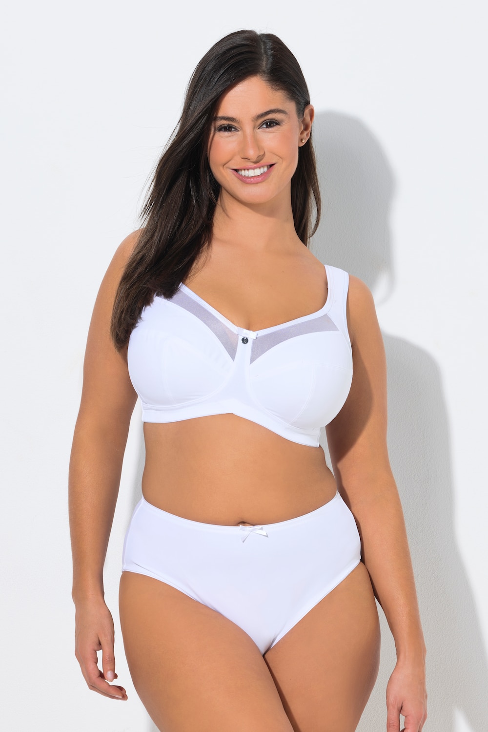 Entlastungs-BH, Mesh-Kante, ohne Bügel, Cup D - H