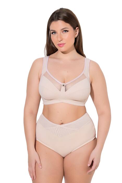 Odlehčující podprsenka Kelly, síťované okraje, bez kostic, do velikosti košíčku H