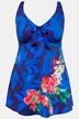 Floral Placement Print Front Lined Skirted Swimsuit