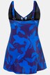 Floral Placement Print Front Lined Skirted Swimsuit