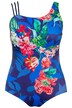 Floral Placement Print Triple Strap Front Lined Swimsuit