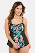Tropical Bird Print Front Lined Tankini Set