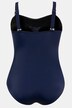 Retro Inset Print Piped Lined Swimsuit