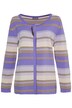 Lilac Stripe Open Front Long Sleeve Cardigan Sweater