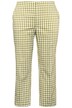 Gingham Flat Front Slim Leg Capri Stretch Pants