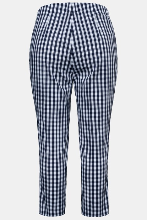 gingham capri trousers