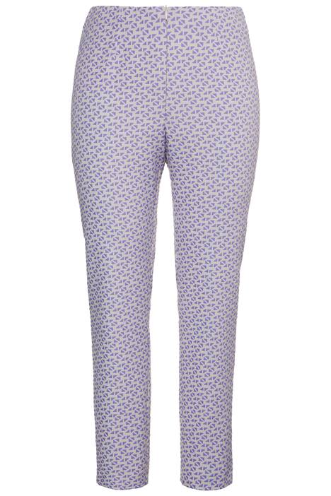 Geometric Print Flat Front Stretch Slim Leg Pants