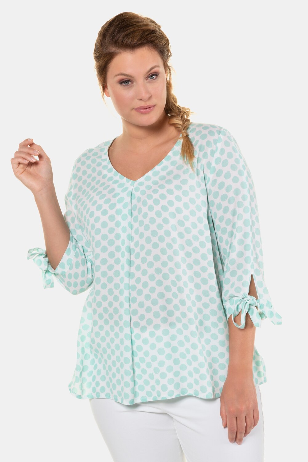 Grote Maten Tuniek, Dames, turquoise, Maat: 54/56, Viscose, Ulla Popken