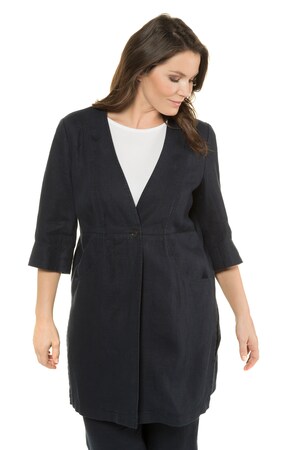 Ulla Popken Linnen Longjack Grote Maten ulla popken kopen in de aanbieding